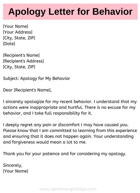 Apology Letter For Bad Behavior, How To Properly Apologize, An Apology Without Changed Behavior, Apologies Without Changed Behavior, Apology Accepted Access Denied, Letter Writing Format, Apology Text, Apology Note, Inspirational Bulletin Boards