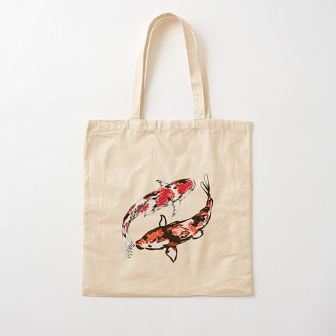 Tote Bag Design Paint, Aesthetic Tote Bag Painting, Tote Bag Painting Ideas Aesthetic, Aesthetic Tote Bag Design, Tote Bag Art Design, Paint Tote Bag, Tote Bag Design Ideas, Fish Tote Bag, Tote Bag Ideas