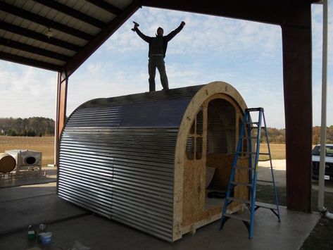 CNC Shelter - Open Source Ecology Homeless Shelter Ideas, Alternative Homes, Homeless Housing, Homeless Shelters, Shelter Design, Tiny House Nation, Cabin Tent, Micro House, Shepherds Hut