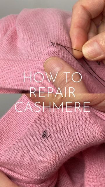 Fix Hole In Cashmere Sweater, How To Mend Hole In Cashmere, How To Repair Moth Holes In Sweaters, Clothing Repair With Embroidery, Repair Moth Holes Wool, Visible Mending Cashmere Sweater, Repair Wool Sweater, Mend Hole In Knit Sweater, How To Repair Hole In Cashmere Sweater