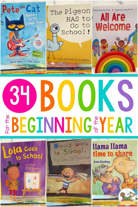 Best Pre K Books, Best Prek Books, First Week Of School Books Preschool, Pre K Library Activities, Preschool Class Library, Pre K Books With Activities, Kindergarten Library Ideas, Books About Names For Kindergarten, Back To School Preschool Books