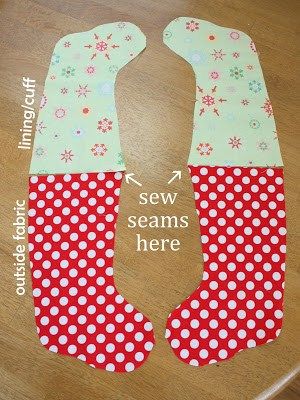 96 Diy Christmas Stocking Pattern, Easy Diy Stockings, Easy Christmas Stockings, Christmas Stocking Tutorial, Stocking Template, Simple Stocking, Christmas Stockings Sewing, Stocking Tutorial, Sewing Easy