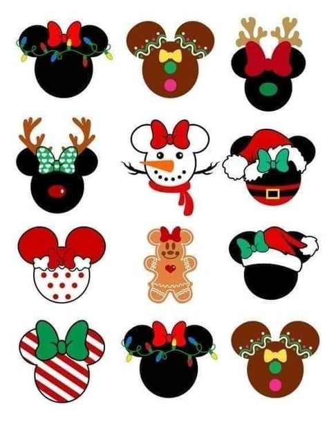 Download our Christmas SVGs for Commercial Use. These Christmas SVG Cut Files are available to download instantly and work with your Cricut and Silhouette#christmas #svg #svgchristmas Natal Do Mickey Mouse, Disney Christmas Crafts, Christmas Minnie Mouse, Oreo Cupcake, Disney Cruise Magnets, Mickey Mouse Crafts, Mickey Mouse Decorations, Christmas Svgs, Christmas Classroom Door