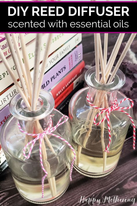 Is your home in need of a subtle fragrance that will add a soothing or uplifting ambiance to any room? Then why not make your own DIY Reed Diffuser Scented with Essential Oils? With just a few ingredients and a few simple steps, you can easily make your own natural, aromatic reed diffuser to enjoy for months. Read on for step-by-step instructions on how to make your own diffuser and create the perfect scent for your home. #reeddiffusers #essentialoils #diy #crafts Reed Diffuser Recipe, Reed Diffuser Diy, Diy Reed Diffuser, Make Your House Smell Amazing, Homemade Reed Diffuser, Diffuser Diy, Wintergreen Essential Oil, Make Your Home Smell Amazing, Essential Oil Reed Diffuser