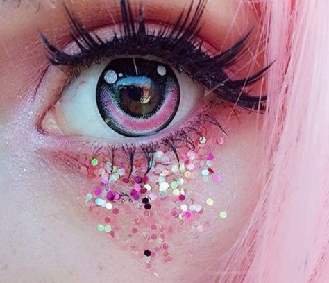 Anime Make-up, Harajuku Makeup, Fantasy Make-up, Drag Make-up, Anime Makeup, Kawaii Makeup, Pastel Decor, Fairy Makeup, Goth Makeup