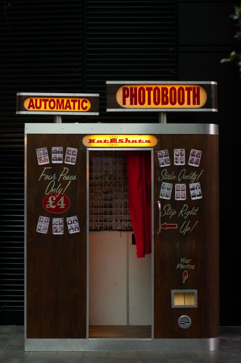 Automatic Photobooth, Spitafields Market, London London Phone Booth Photography, Booth Photoshoot, Photobooth Wall, Kidcore Room, British Phone Booth, Vintage Photobooth, Photo Booth Design, Old Hollywood Wedding, Ticket Booth