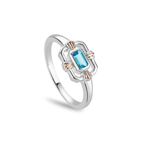 Clogau Enchanted Gateways Sterling Silver Swiss Blue Topaz Ring Welsh Gold, Swiss Blue Topaz Ring, Designers Jewelry Collection, Gift Makeup, Tarnished Jewelry, Blue Topaz Gemstone, Gadget Gifts, Swiss Blue Topaz, Engraved Items