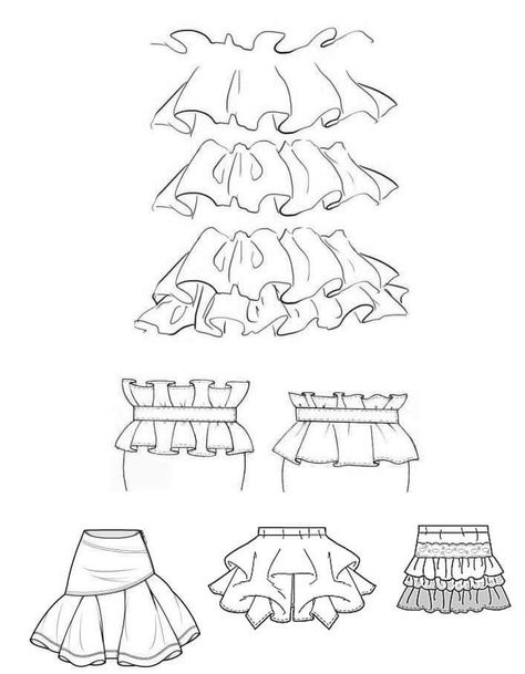 How To Draw Frills, How To Draw Ruffles, Clothes Drawing Reference, Lukisan Fesyen, Detail Couture, Clothes Drawing, Fashion Illustration Tutorial, Fashion Illustration Collage, Fashion Figure Drawing