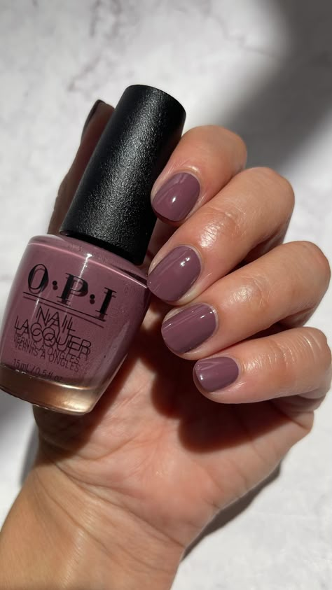 Instagram Maybe Nail Color, Brown Sns Nail Colors, Fall Wine Colored Nails, Cool Tone Fall Nails, Lavender Manicure Ideas, Winter Mauve Nails, Dusty Mauve Nails, October Gel Nail Ideas, Claydreaming Opi