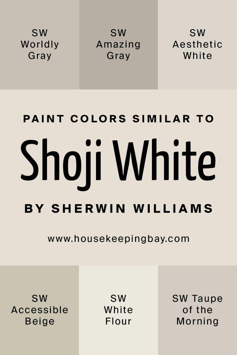 Light Taupe Paint Color Sherwin Williams, Shojo White Sherwin Williams, Shoji White Sherwin Williams Interior, Shoji White Vs White Dove, Shoji White Bathroom Walls, Shoji Sherwin Williams, Sherwin Williams Cool Whites, Shoji White Kitchen Cabinets, Shoji White Sherwin Williams Exterior