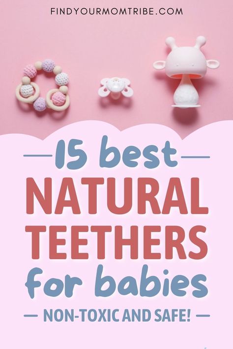 Has your baby started teething? Then you should totally check out these natural teethers for babies that are safe and non-toxic!​​​​ Best Teething Toys Baby, Teethers For Babies, Baby Teething Remedies, Teething Toys For Babies, Best Teething Toys, Bunny Teether, Teething Babies, Registry Checklist, Baby Teether Toys