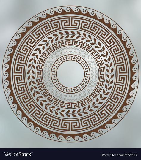 Greek Pattern, Greek Mythology Tattoos, Ancient Greek Art, Greek Design, Mythology Tattoos, Greek Tattoos, Diy Tattoo, Circular Design, Mythology Art