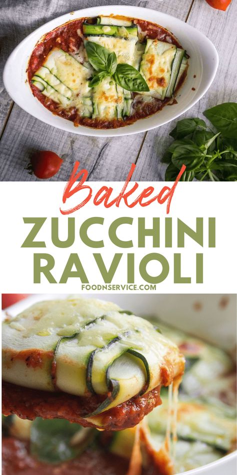 Zucchini Ravioli Recipe, Greek Zucchini, Sausage Ravioli, Zucchini Ravioli, Pesto Cheese, Baked Zucchini, Cheese Spaghetti, Ravioli Recipe, Low Carb Recipe