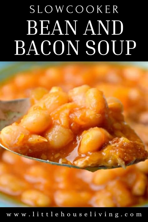 Imagine coming home to the aroma of warm, hearty, and mouthwatering Crockpot Bean and Bacon Soup filling your home! With only a few simple ingredients, you can whip up this delicious and nutritious meal in just a few hours, making it the perfect comfort food for the whole family. Get ready to dive into the world of flavorful soups, as we share our secrets to creating the ultimate crockpot bean and bacon soup! Bean Soup Crockpot Easy, Slow Cooker Bean And Bacon Soup, Bean With Bacon Soup Crockpot, Campbells Bean And Bacon Soup Recipes, Navy Bean And Bacon Soup, Bean And Bacon Soup Crockpot, Ham N Bean Soup, Bacon And Bean Soup, Bacon Bean Soup