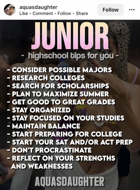 Junior Year Tips High Schools, Junior Year Advice, Jr Year Highschool Tips, Tips For Junior High, Junior Year High School Advice, How To Graduate High School Early, Classes To Take In High School, Tips For Junior Year Of High School, Sophmore Year Tips