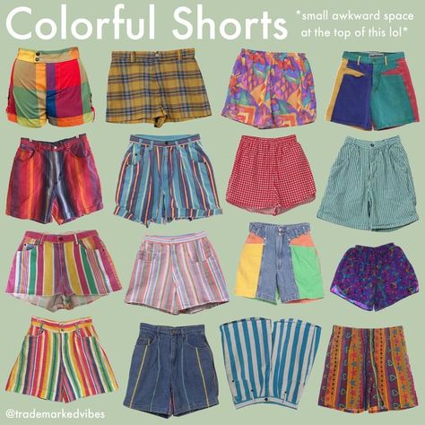 Vacation Dadcore Outfits, Vintage Beach Outfit, Moda Ulzzang, Colorful Shorts, Look Retro, 90s Fashion Outfits, Cooler Look, Mein Style, Dream Clothes