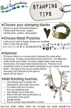 I WANT TO DO THIS Metal Stamping Tips : Bead Inspirations!, Rediscover Your Natural Creativity! - Click for More... Metal Stamping Diy, Stamping Jewelry, Hand Stamped Metal, Metal Stamped Jewelry, Jewelry Tips, Silverware Jewelry, Spoon Jewelry, Diy Stamp, Diy Metal