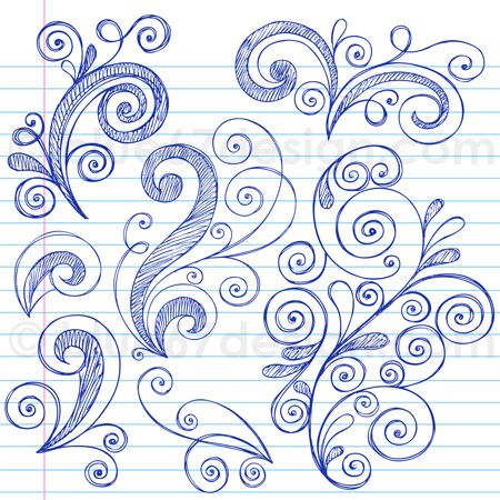 doodle ideas. If you can draw it, you can quilt it. Practice! Just wish I could draw. Stick people don't get it. lol Notebook Doodles, Swirly Designs, Tangle Doodle, Doodle Inspiration, Hur Man Målar, Doodles Zentangles, Doodle Designs, Zen Doodle, Zentangle Art