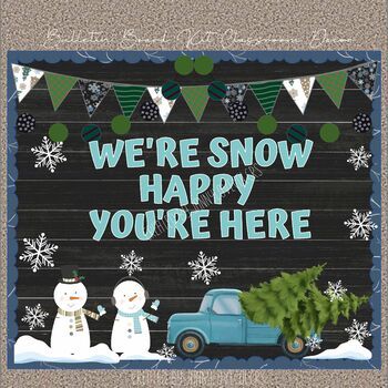 Winter Snow Bulletin Board Ideas, Winter Attendance Bulletin Board, School Holiday Bulletin Boards, Christmas Teacher Bulletin Board, Winter Pta Bulletin Board Ideas, Winter Counselor Bulletin Boards, Bulletin Board Ideas Winter Theme, Winter Decor Classroom, Winter Class Decorations