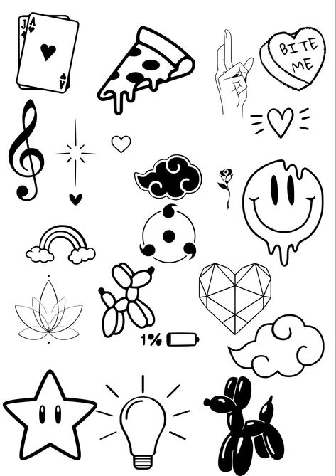 Mini Tattoo Flash, Small Tattoo, Finger Tattoo Draw, Tattoo Drawing, Downloadable Svg File With Mini Tattoos, Fine Line Designs - Etsy Canada in 2024 | Mini tattoos, Kleine tattoos auf der hand, Tattoos zeichnen Small Tattoo Finger, Tattoos Fine Line, Easy Tattoos To Draw, Draw Tattoo, Tattoo Finger, Beginner Tattoos, Sharpie Tattoos, Hand Doodles, Tattoo Zeichnungen