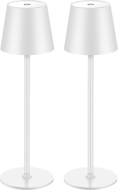 BGFHome 2Pack Cordless Table Lamp LED Desk Lamp,5000mAh Rechargeable Touch Night Light Wireless Minimalist Design for Couple Dinner/Restaurant/Bedroom/Bars/Outdoor Party/Camping/Coffee Shop（White - Amazon.com Couple Dinner, Touch Lamps, Couples Dinner, Cordless Table Lamp, Dinner Restaurant, Office Lamp, Cordless Table Lamps, Dinner Restaurants, Side Table Lamps