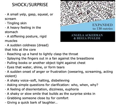 How To Show Excitement In Writing, How To Write Shocked Characters, Describing Shock Writing, Writing Shock, How To Show Anger In Writing, How To Write Anger, Story Writing Prompts, Fantasy Wizard, Novel Ideas