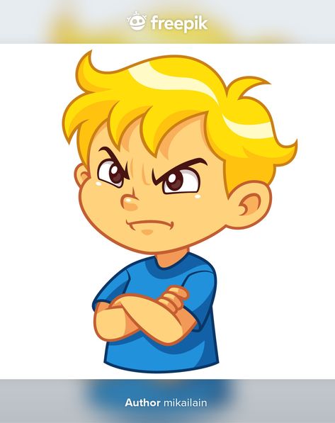 Angry boy expression | Premium Vector #Freepik #vector #kids #blue #character #cartoon Angry Emotion Drawing, Angry Cartoon Characters, Mad Illustration, Mad Drawing, Mad Cartoon, Angry Drawing, Angry Illustration, Angry Pictures, Geeky Boy