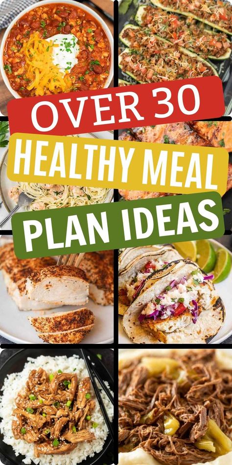 Easy Healthy Meal Plan, Free Healthy Meal Plans, Easy Healthy Meal Plans, Week Of Healthy Meals, Healthy Menu Plan, Meal Plan Ideas, Menu Sans Gluten, Weekly Dinner Menu, Easy Healthy Meal