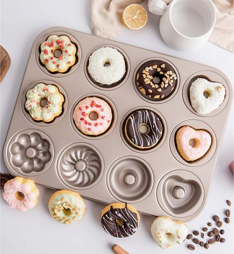 Donut Baking Pan, Donut Pan, Bread Oven, Biscuit Bread, Baking Tray, Baked Donuts, Mini Donuts, Cake Donuts, Baking Tins