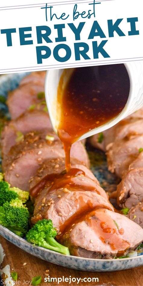 Teriyaki Pork Tenderloin is a simple dinner that packs a flavorful punch! My Homemade Teriyaki Sauce makes for the perfect marinade. Pork Tenderloin Teriyaki, Sauce For Pork Tenderloin, Gluten Free Teriyaki Sauce, Leftover Pork Tenderloin, Tenderloin Marinade, Teriyaki Pork Tenderloin, Pork Tenderloin Marinade, Hamburger Sliders, Teriyaki Pork