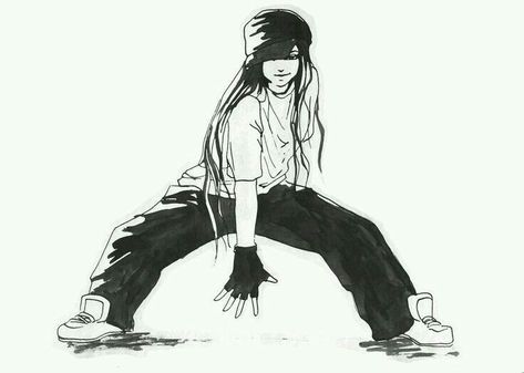 Hip Hop Girl, Character Design References, A Drawing, Hip Hop, Character Design, Black And White, White, Black, Design