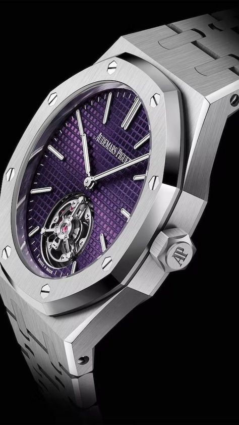 Small Goals, Ap Royal Oak, Purple Watch, Audemars Piguet Watches, Tourbillon Watch, Christopher Reeve, Watch Trends, Brand Logos, Expensive Watches