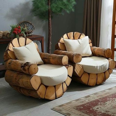 Tre Kunst, Unique Furniture Design, Diy Projektit, Diy Halloween Decor, Log Furniture, Beautiful Sofas, Diy Cardboard Furniture, Funky Painted Furniture, Cardboard Furniture