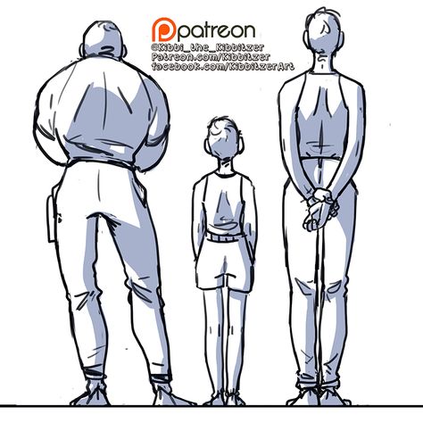 Back View Character Design, Kibbitzer Standing Pose, Perspective Standing Pose, Pose Reference Behind View, Drawing Reference Poses Back View, Behind View Pose Drawing, Man Back View Reference, Fullbody Pose References Man, Someone Standing Back View