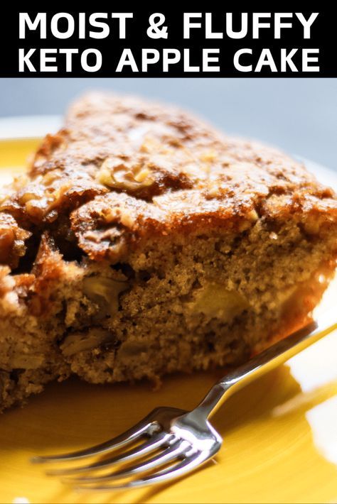 This Keto Apple Cake is not only simple to prepare but also delightfully delicious, with only 4.3 net carbs per serving. It features a tender cake base, a rich cinnamon filling, and is studded with fresh apples, all while being sugar-free. Keto Diet Cake, Keto Cakes Recipes, Keto Apple Dessert Recipes, Keto Apple Cake, Cinnamon Filling, Keto Cakes, Coconut Flour Recipes, Sugar Free Cake, Cake Base