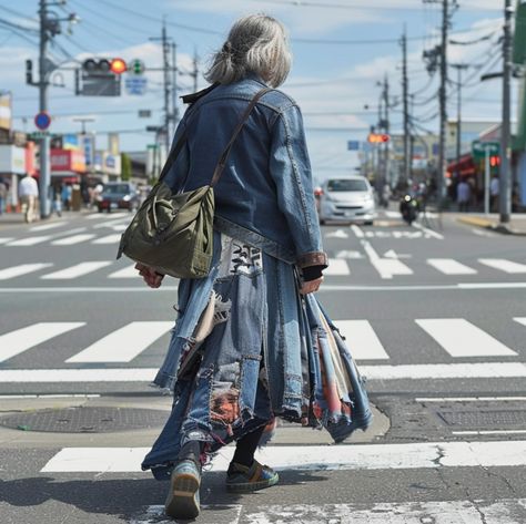 Denim detail - deconstructed,reconstructed, upcycled... . . . #streetstyle #yohjiyamamoto #yayoikusama #cdg #kusamapumpkins… | Instagram Deconstructed Denim Jacket, Deconstructed Blue Recycled Denim Jeans, Deconstructed Denim Jeans For Streetwear, Spring Deconstructed Denim Jeans, Comme Des Garcons Shoes, Kapital Patchwork Denim, Yayoi Kusama, Denim Details, Yohji Yamamoto