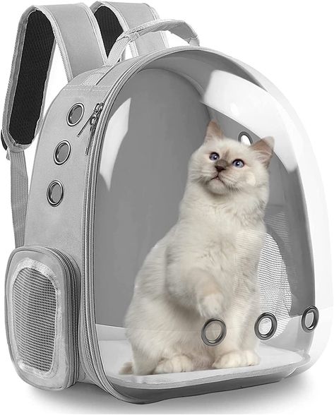 PROKEI Cat Backpack Carrier,Expandable Pet Bubble Backpack Airline Approved, Pet Travel Carrying Bag for Small Medium Cats and Puppy with Hiking Walking Outdoor Use Bubble Backpack, Cat Backpack Carrier, Cat Carrier Bag, Pet Travel Bag, Dog Backpack, Cat Backpack, Pet Bag, Transparent Bag, Cat Carrier