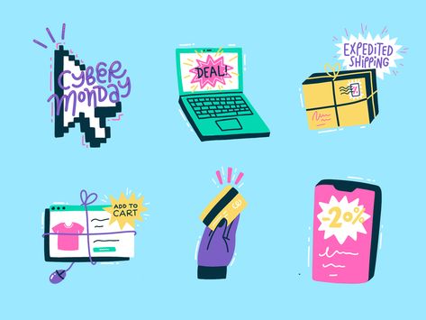 Laptop Stickers For Designers, Stickers For Designers, Stickers On Laptop, Art Drawings Inspiration, Tech Icons, Stickers For Snapchat, Snapchat Design, Shopping Stickers, Tech Illustration