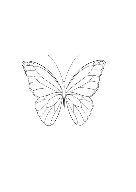 Monarch Butterfly Tattoo Linework, Simplistic Butterfly Tattoo Outline, Outline Tattoo Butterfly, Line Art Butterfly Tattoo, Butterfly Tattoo Stencil Simple, Butterfly Tattoo Line Art, Line Work Butterfly, Linework Butterfly, Knee Tattoo Stencil