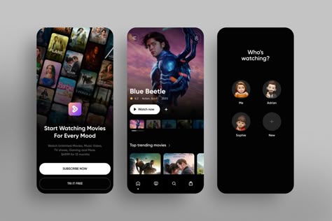 Movie Streaming App Ui Kit :: Behance Movie Advertisement, Film App, Event App, Movie App, Android Design, Mobile App Design Inspiration, App Interface Design, Icon Sets, Movie Streaming