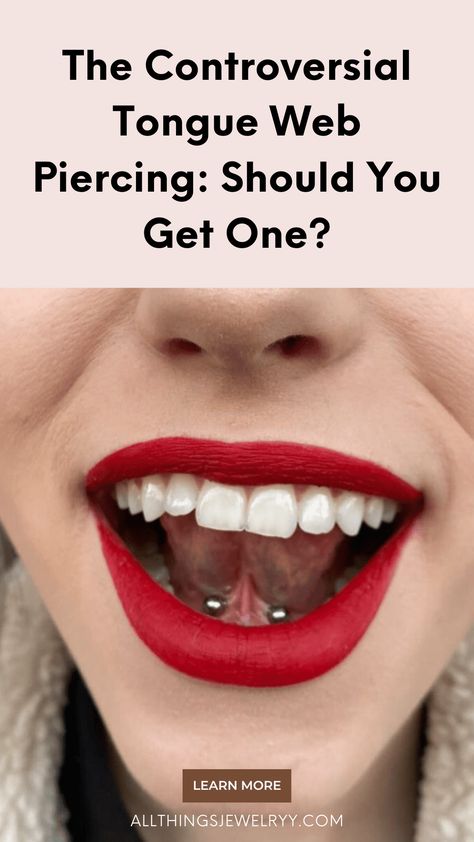 If you’re considering this controversial piercing but need more information, this guide is for you. We’re exploring the tongue web piercing, its pros and cons, safety, and what you need to know before getting it. Let’s get started. Piercing Information, Snack Eyes Tongue Piercing, Tongue Piercing Jewelry Aesthetic, Frenulum Tongue Piercing, Under Tounge Piercing, Under Tongue Piercing, Types Of Tongue Piercings, Tongue Web, Hide Piercings