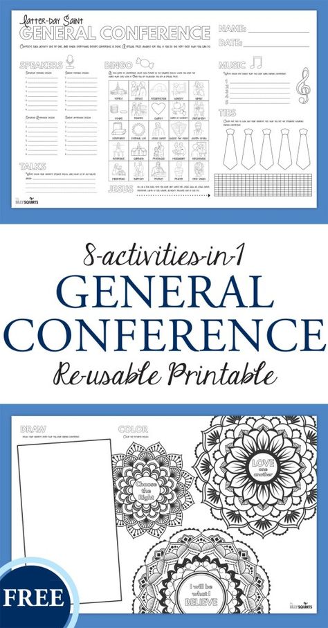 Lds General Conference Ideas For Teens, General Conference Bingo 2023, Lds Yw General Conference Ideas, General Conference Bingo Printables, General Conference Primary Activity, Lds Primary General Conference Handout, Free Conference Printables, General Conference Activities For Kids Free, General Conference Prep For Youth