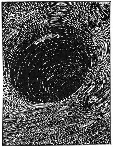 McLuhan's Maelstrom Metaphor for Survival in our Technological Environment… Tales Of Mystery And Imagination, Harry Clarke, Allen Poe, Edgar Allen Poe, 다크 판타지, Art Et Illustration, Edgar Allan, Edgar Allan Poe, Art And Illustration