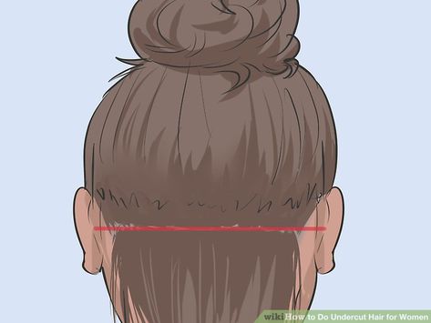 How to Do Undercut Hair for Women: 11 Steps (with Pictures) How To Undercut Your Own Hair, Back Undercut Women, Hairstyles With Undercut For Women, Long Hair With Undercut For Women, Short Hair Shaved Undercut, Shaved Undercut Long Hair, Undercut Hair Women, Long Hair Undercut Women, Undercut Hair Designs For Women