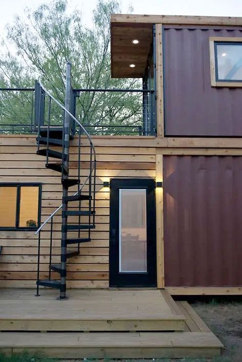 Bus Homes, Future Architect, Container House Interior, Rustic Houses, Tiny House Vacation, Cottage Studio, Shipping Container Cabin, Small Bedroom Remodel, Shipping Container Home Designs