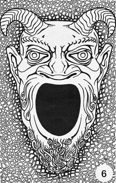 The original Face of the Great Green Devil by Dave Trampier, from the Illustration Booklet for AD&D module S1: Tomb of Horrors, TSR, 1978. Tomb Of Horrors, Pen And Paper Games, Advanced Dungeons And Dragons, Dungeons And Dragons Art, Fantasy Role Playing, Horror Artwork, Black And White Artwork, Dnd Art, Dungeon Master