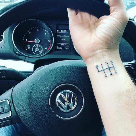 6 Speed Gear Shift Tattoo, Gear Shift Tattoo, Gear Pattern, Spider Web Craft, Word Tattoo Ideas, Half Sleeve Tattoos Forearm, Word Tattoo, Shift Pattern, Cowgirl Art