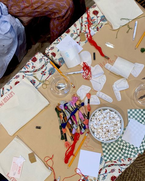 More scenes from the BYO button down embroidery workshop at @theredthreadatelier 🪡 Up next: We're embroidering cocktail napkins on 7/13. This is a morning class! So if you're looking for a relaxing way to start your day, come join us ☕️ DM me for a link to save your spot! Button Down Embroidery, Embroidery Workshop, Cocktail Napkins, Dm Me, Save Yourself, Join Us, Napkins, Vision Board, To Start