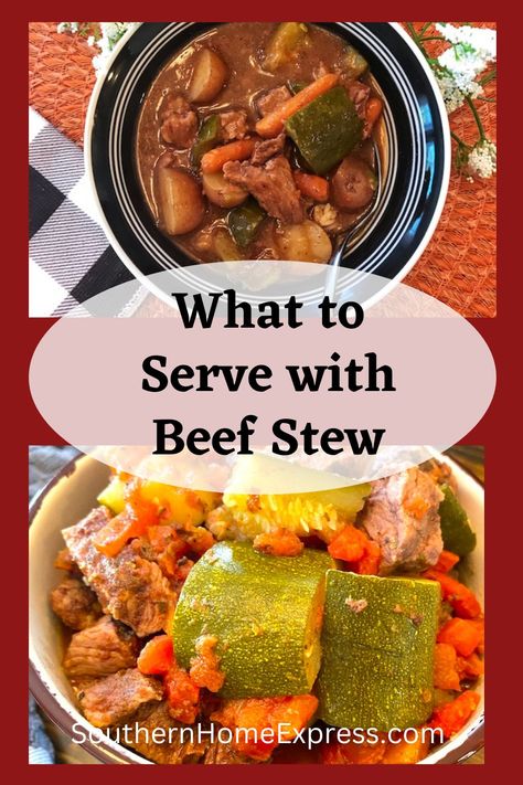 Beef Stew Sides, Delicious Side Dishes, Crockpot Stew, Slow Cooker Pork Chops, Beef Stew Crockpot, Ground Beef Dishes, Food Collection, Southern Home, Easy Cookie Recipes