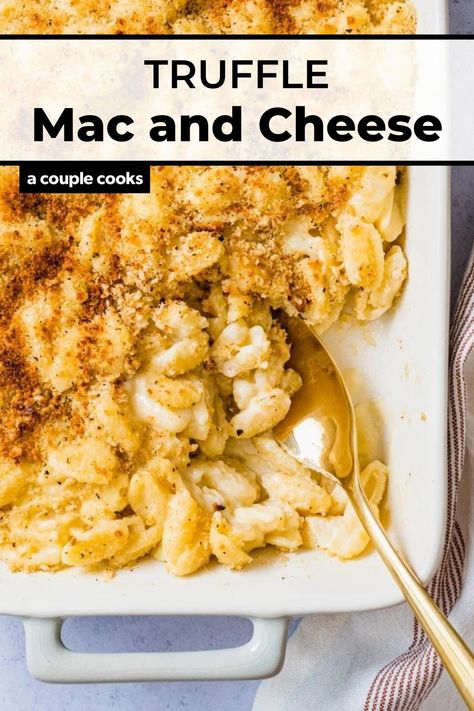 This truffle mac and cheese pairs a rich white cheddar with just the right hint of truffle oil. It's an indulgent dish that makes a splash! #truffle #trufflemacandcheese #macandcheese #truffleoil #trufflerecipe Dinner Ideas Pasta, Pasta Recipes Vegetarian, Truffle Oil Recipes, Truffle Cheese, Truffle Mac And Cheese, Easy Mac N Cheese, Truffle Pasta, Winter Salad Recipes, Homemade Truffles